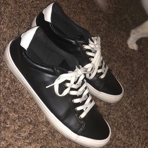 Black leather old navy women’s sneakers